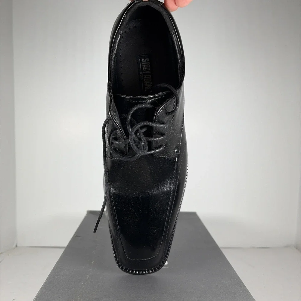 Size 7 Stacy Adams Drake Black Leather‎ 20130 Dress Shoes